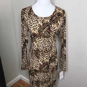LuLaRoe XL Leopard Debbie Dress NWTs